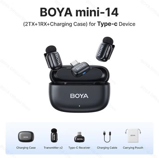 Boya Mini 14 Seturi Wireless Microfon pentru Mobil
