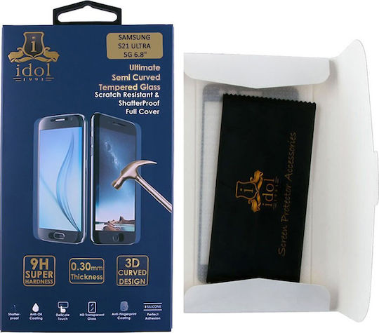Idol 1991 3D 0.3mm Full Glue Tempered Glass Black (Galaxy S21 Ultra 5G)