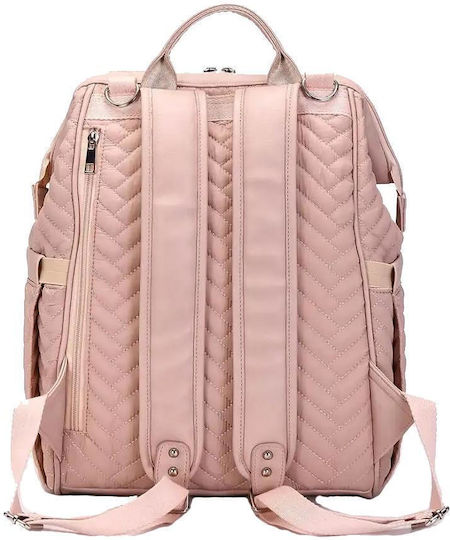 Wickeltasche-Wickelrucksack Rosa 30x40x20cm.