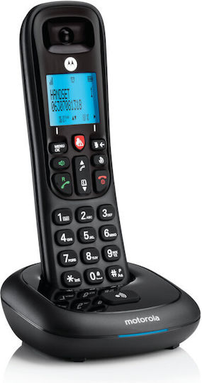 Motorola CD4001 Telefon fără fir cu Meniu în Limba Greacă Negru