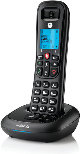 Motorola CD4001 Telefon fără fir cu Meniu în Limba Greacă Negru