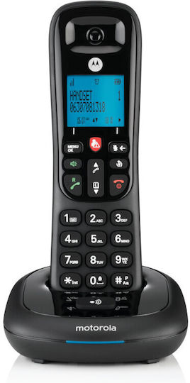 Motorola CD4001 Telefon fără fir cu Meniu în Limba Greacă Negru