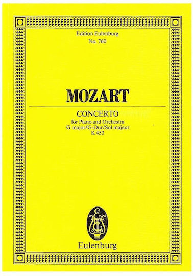 Mozart Concerto Piano In G Major Pocket Score
