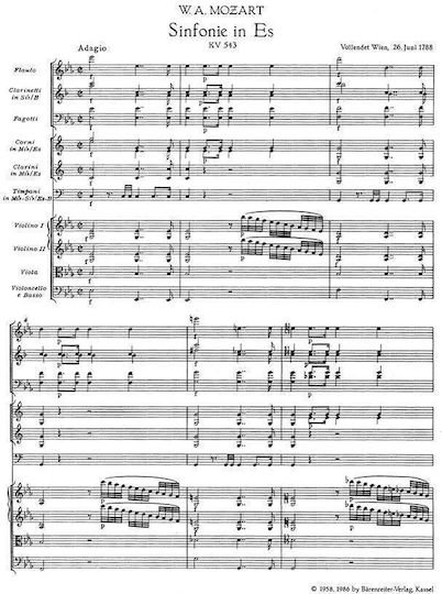 Mozart Symphony In Eb Major Nr.39 Pocket Score