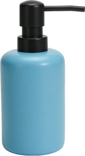 Inter Ceramic Sky Liquid Soap Dispenser Icca 55663 Blue Freestanding Polyresin 16.3x7cm Matte Sky Blue