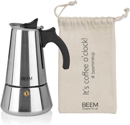 Moka Espresso Maker Stove Beem 300 Ml Stainless Steel