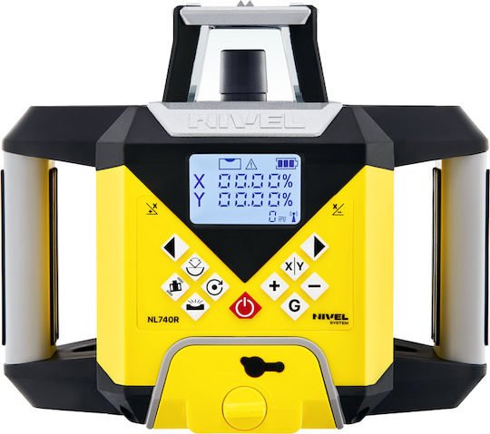 Nl740r Digital Rotary Laser Level System Red Beam Vertical Horizontal Planes Slopes Range Up To 700 M Self-leveling