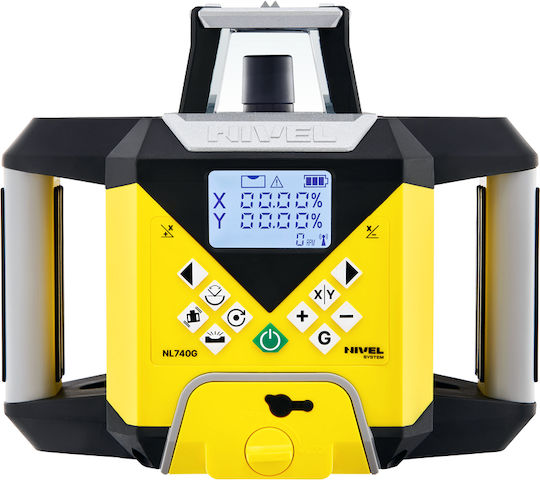 Sistem de Nivelare cu Laser Rotativ Digital Nl740g Fascicul Verde Planuri Verticale Orizontale Pante Rază de Acțiune Până la 700 m Auto-nivelare