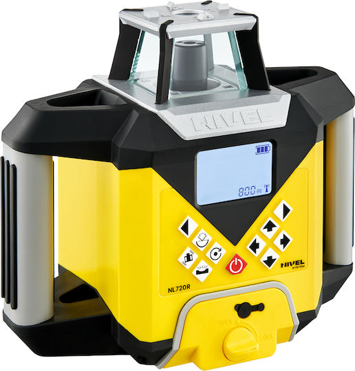 Nl720r Digital Rotary Laser Level System Red Beam Vertical Horizontal Slopes Range Up To 700 M Self-leveling