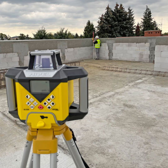 Nl720r Digital Rotary Laser Level System Red Beam Vertical Horizontal Slopes Range Up To 700 M Self-leveling
