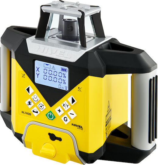 Sistem de Nivelare cu Laser Rotativ Digital Nl740g Fascicul Verde Planuri Verticale Orizontale Pante Rază de Acțiune Până la 700 m Auto-nivelare