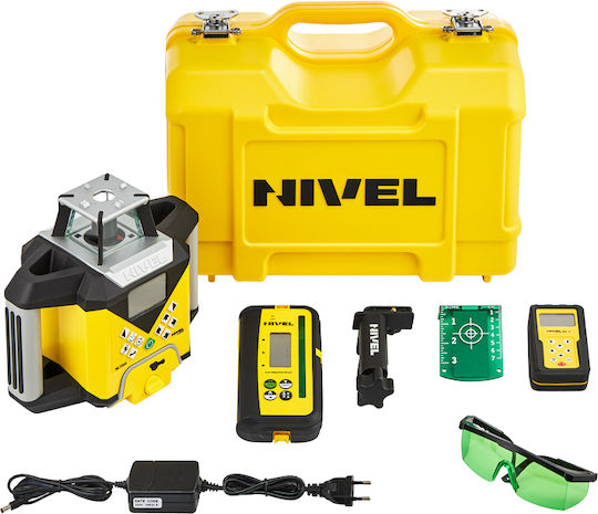Sistem laser rotativ digital Nl720g fascicul verde planuri verticale orizontale pante rază de până la 700 m auto-nivelare