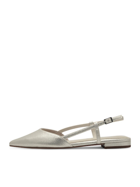 Synthetic Leather Ballerinas Gold