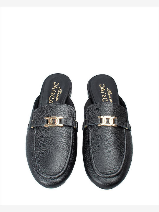 Mules mit Absatz in Schwarz Farbe