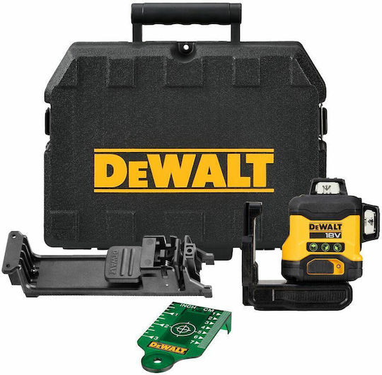 Dewalt Αυτορυθμιζόμενο Γραμμικό Αλφάδι Laser Πράσινης Δέσμης 18V με Εύρος Εργασίας 40m