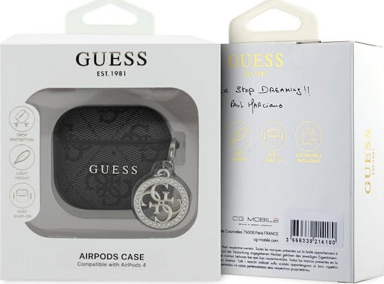 Guess Case Plastic in Black color for Apple AirPods 4