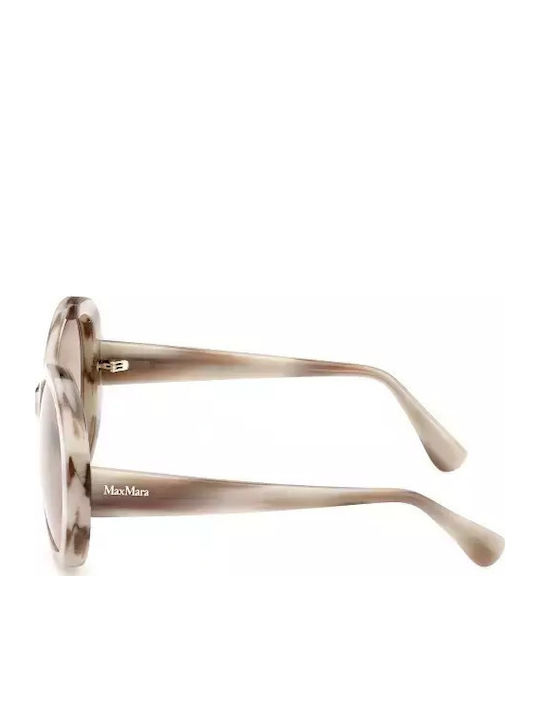 Max Mara Women's Sunglasses with Beige Plastic Frame and Beige Lens mm 0074 20e