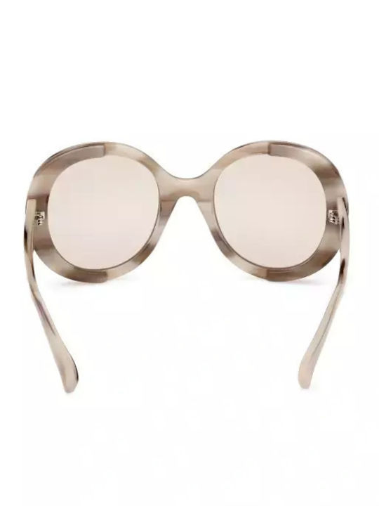 Max Mara Women's Sunglasses with Beige Plastic Frame and Beige Lens mm 0074 20e