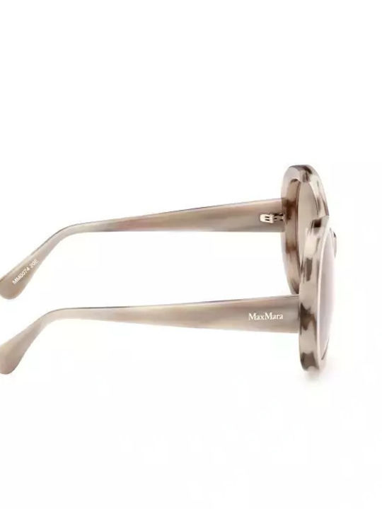 Max Mara Women's Sunglasses with Beige Plastic Frame and Beige Lens mm 0074 20e