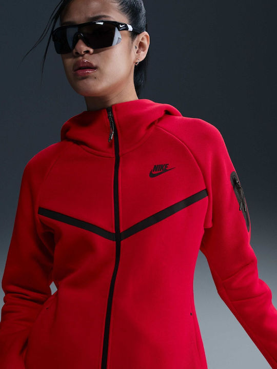 nike red women's sweatshirt