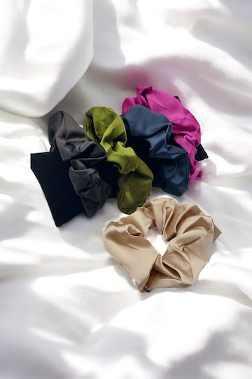Elastic de păr din satin bej