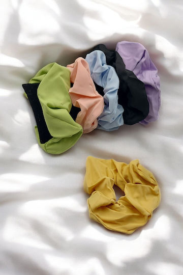 Λαστιχακι Μαλλιων Scrunchie Μονοχρωμο Πορτοκαλι
