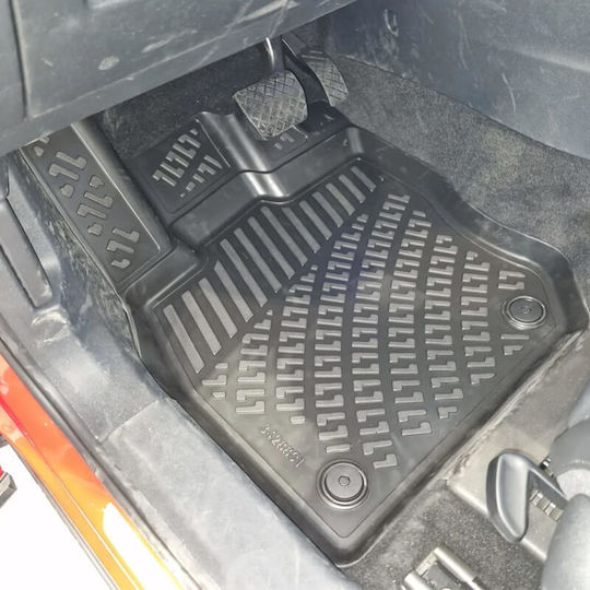 3D Tablettmatten Gummi TPE VW Tiguan 2024 Rizline 4 Stück Schwarz