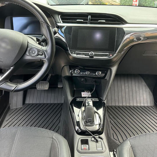 Πατάκια Σκαφάκια 3d Λάστιχο Tpe Opel Corsa F 19+ Mokka 19+ Peugeot 208 19+ 2008 19+ Rizline Premium 4 Τεμάχια Μαύρα