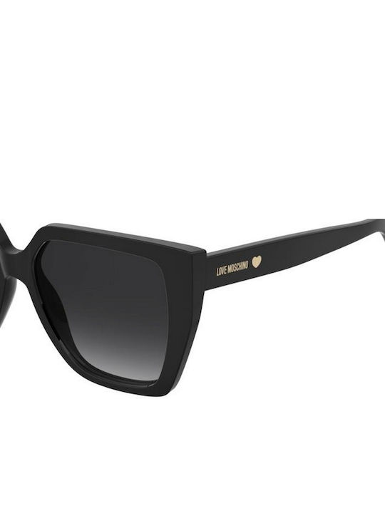 Moschino Women's Sunglasses with Black Plastic Frame and Black Gradient Lens MOL088/S 807/9O