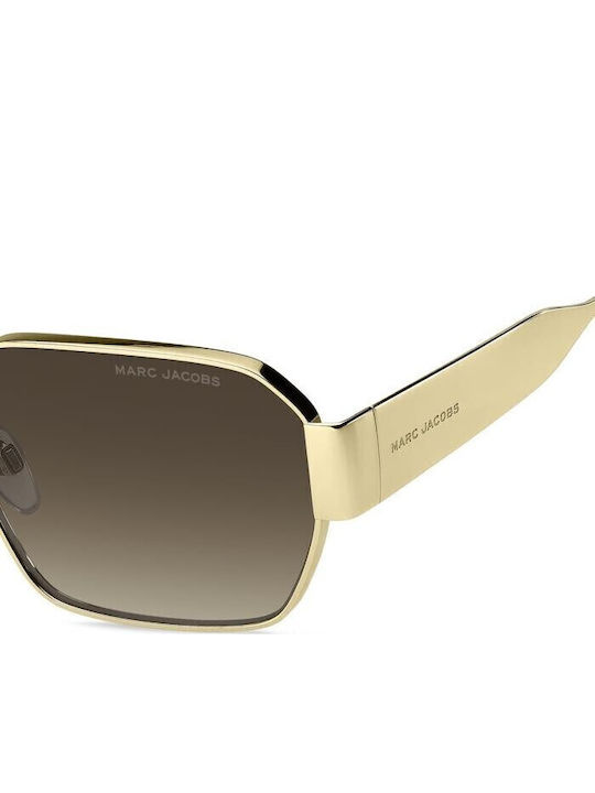 Marc Jacobs Women's Sunglasses with Gold Metal Frame and Brown Gradient Lens MARC 805/S 01QHA