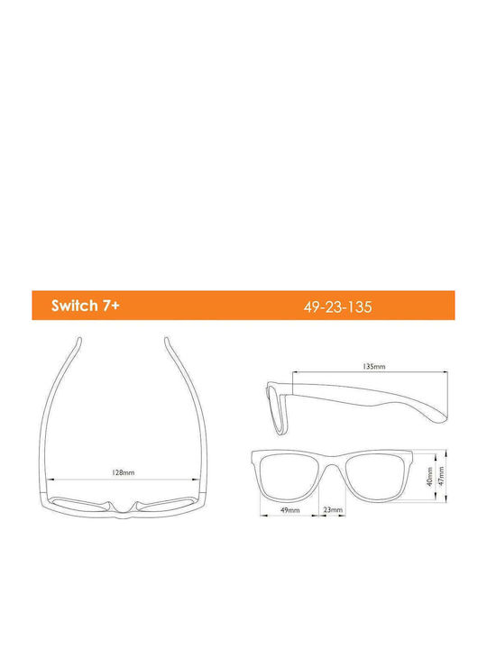 Real Shades Switch Kids Παιδικά Γυαλιά Ηλίου Yellow/Orange για 4-6 Ετών