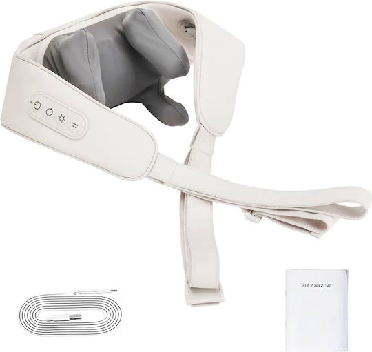 Massage Device Shiatsu for the Neck, the Back & the Legs with Heating Function White