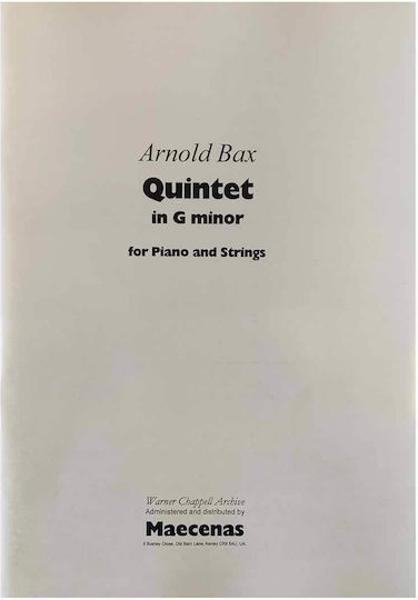 Arnold Bax Quintet In G Minor