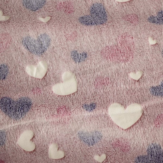 Lino Home Decke Vlies Leuchtend Pink 160x220cm