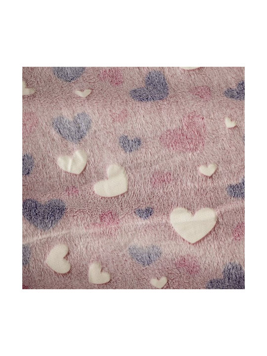 Lino Home Decke Vlies Leuchtend Pink 160x220cm
