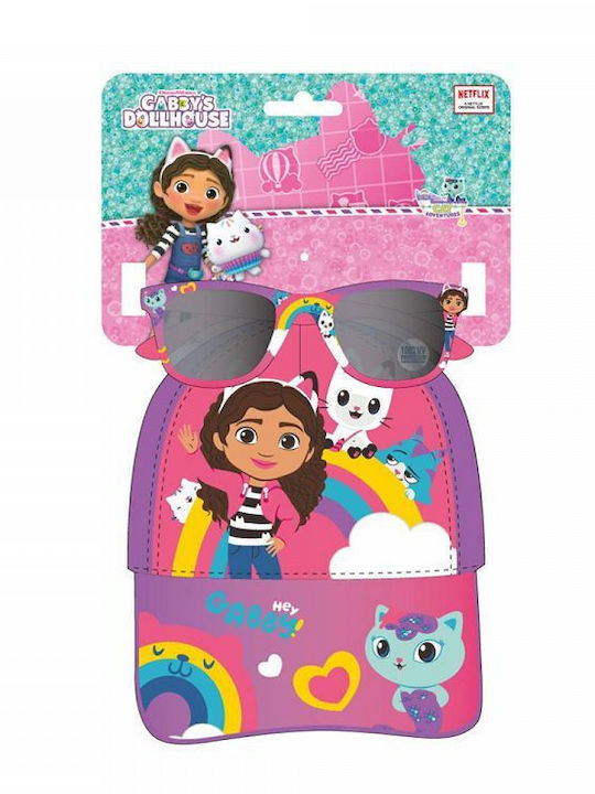 Cerda Kids' Hat Jockey Sunscreen Gabby's Dollhouse Pink Cerda Kids' Hat Jockey Sunscreen Gabby's Dollhouse Pink