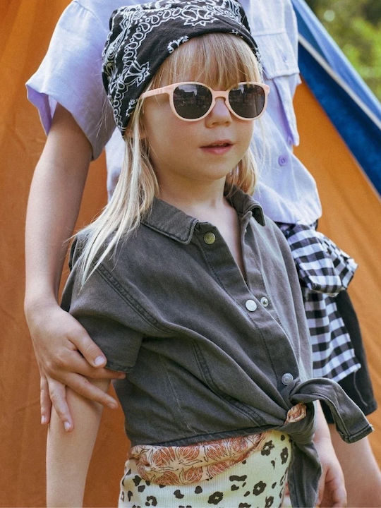 KiETLA Wazz Unzerbrechliche Rechteckige Kinder-Sonnenbrillen mit Polarisiertem Spiegel für 2-4 Jahre