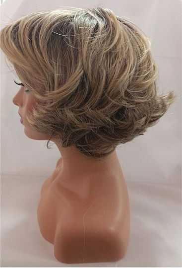 Wig with Synthetic Hair in Blonde Color 27.5cm