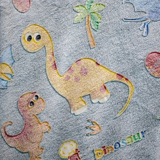 Lino Home Kids Duvet Cover Glow in the Dark Single Grey|Light Blue 160x220cm