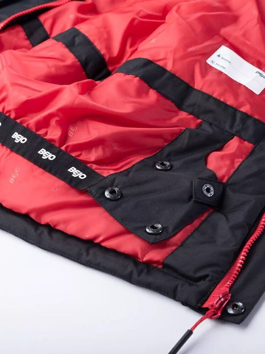 Kinder Freizeitjacke Lang mit Kapuze Black