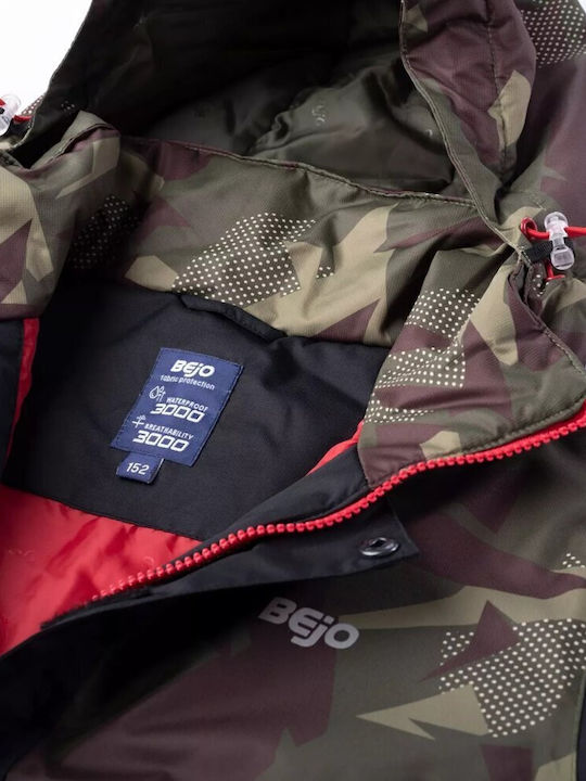 Kinder Freizeitjacke Lang mit Kapuze Black