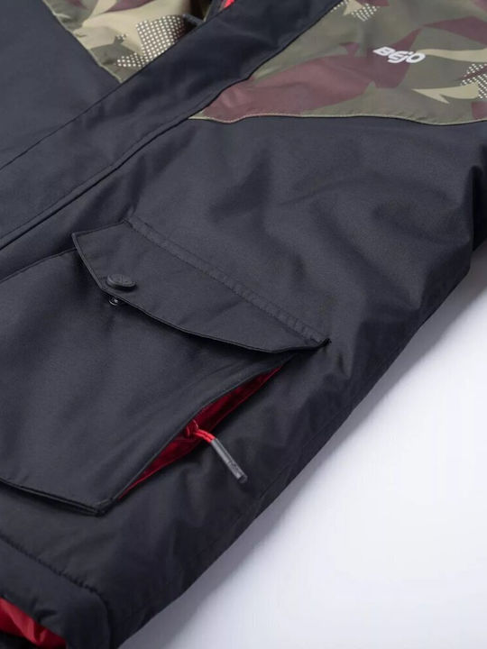 Kinder Freizeitjacke Lang mit Kapuze Black