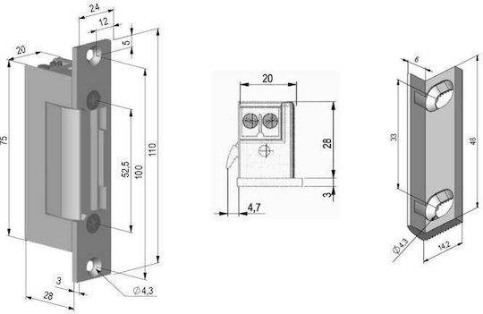 Symmetr Electric Strike Low Current Scot Es-s12dcn Profi