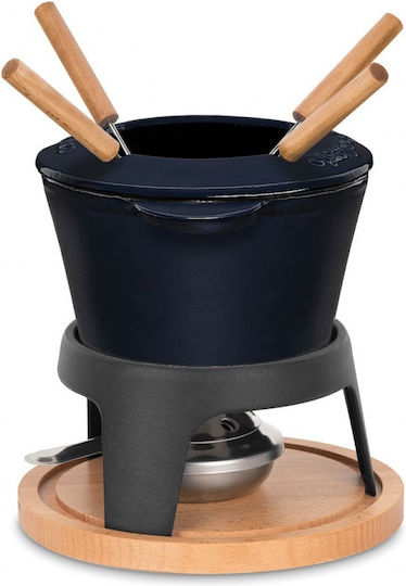 HKoenig Mont D'arbois Vas pentru Fondue cu lumină de ceai Din fonta Albastru