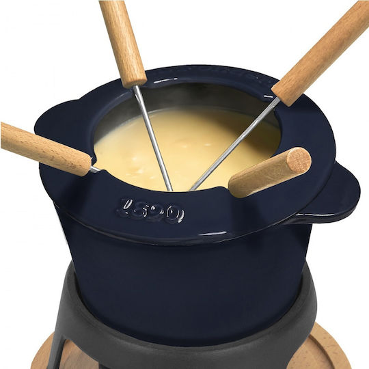 HKoenig Mont D'arbois Vas pentru Fondue cu lumină de ceai Din fonta Albastru