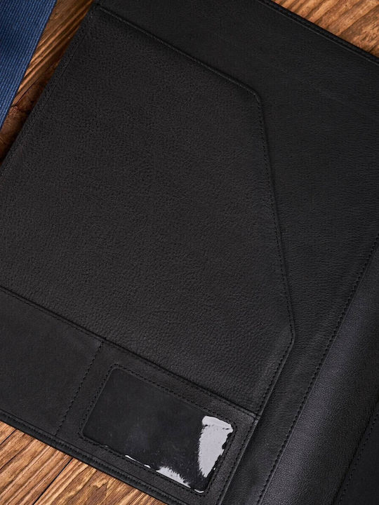 Leder Herrentasche Geldbörse Schwarz