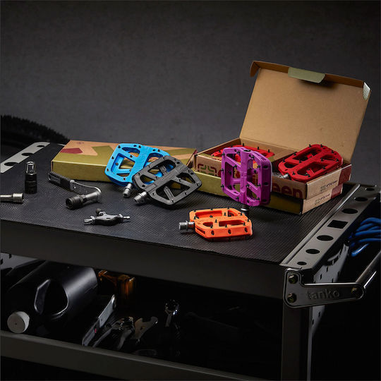 E*Thirteen Flat Bicycle Pedals Purple