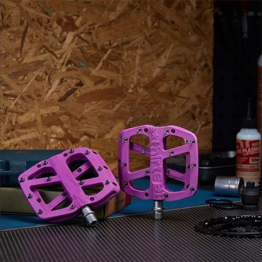 E*Thirteen Flat Bicycle Pedals Purple