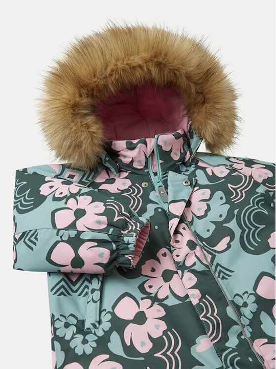 Reima Baby Bodysuit for Going Out Long-Sleeved Green-Pink