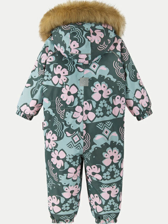 Reima Baby Bodysuit for Going Out Long-Sleeved Green-Pink